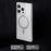 WAKCAS For iPhone 16 Pro Magnetic Case Matte Electroplated TPU Square Phone Cover Compatible with MagSafe - Silver - 3