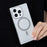 WAKCAS For iPhone 16 Pro Magnetic Case Matte Electroplated TPU Square Phone Cover Compatible with MagSafe - Silver - 4
