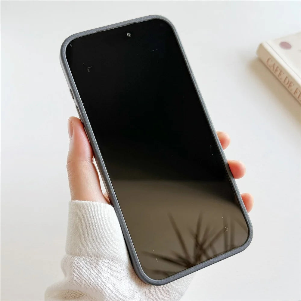 For iPhone 17 Pro Magnetic Case Sliding Foldable Kickstand Corrugated PU Leather + PC Phone Cover Compatible with MagSafe - Black - 7