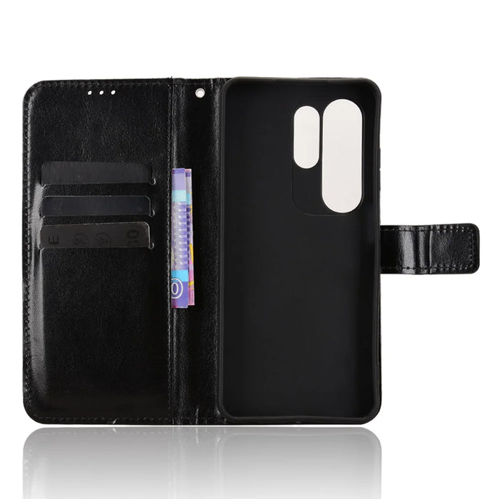 For Doogee Note 56X PU Leather Case with Strap Crazy Horse Texture Phone Wallet Cover - Black - 4