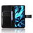 For Doogee Note 56X PU Leather Case with Strap Crazy Horse Texture Phone Wallet Cover - Black - 5