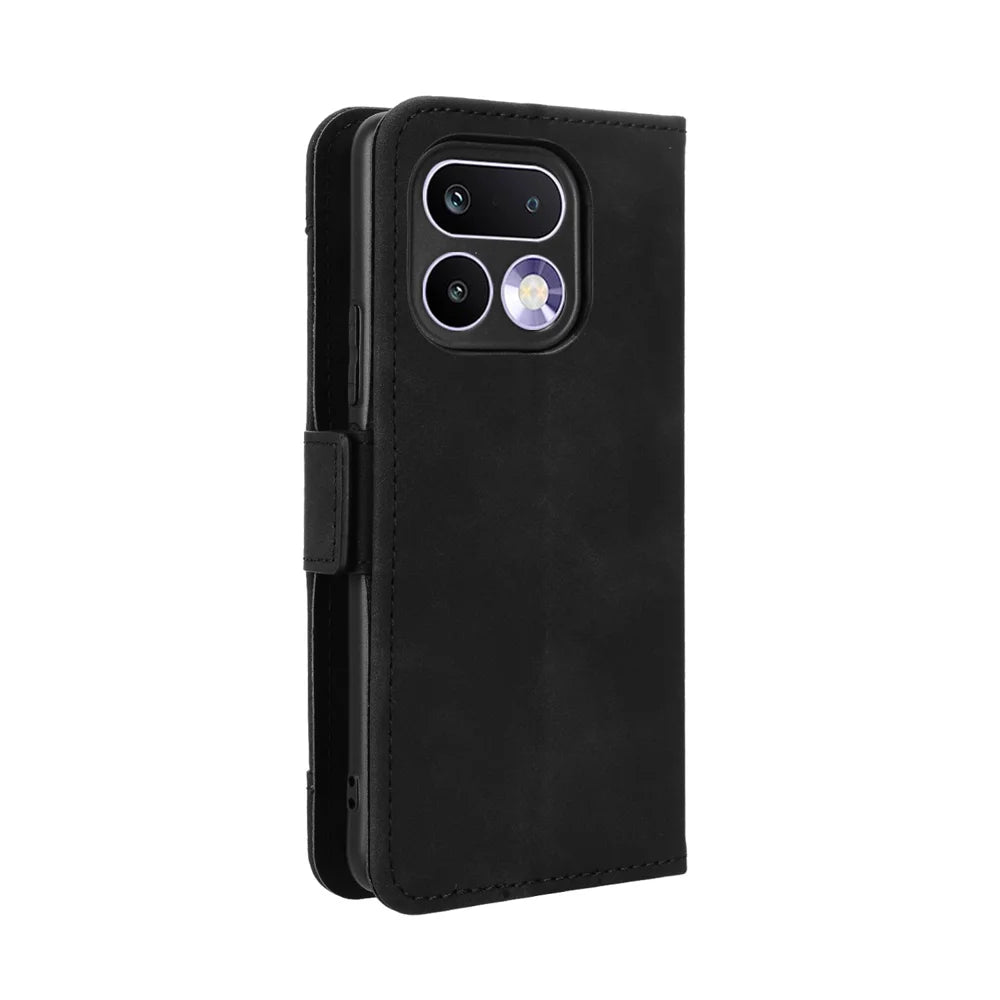 For Realme 16 Pro 5G Leather Case Phone Wallet Cover with Multiple Card Slots - Black - 7