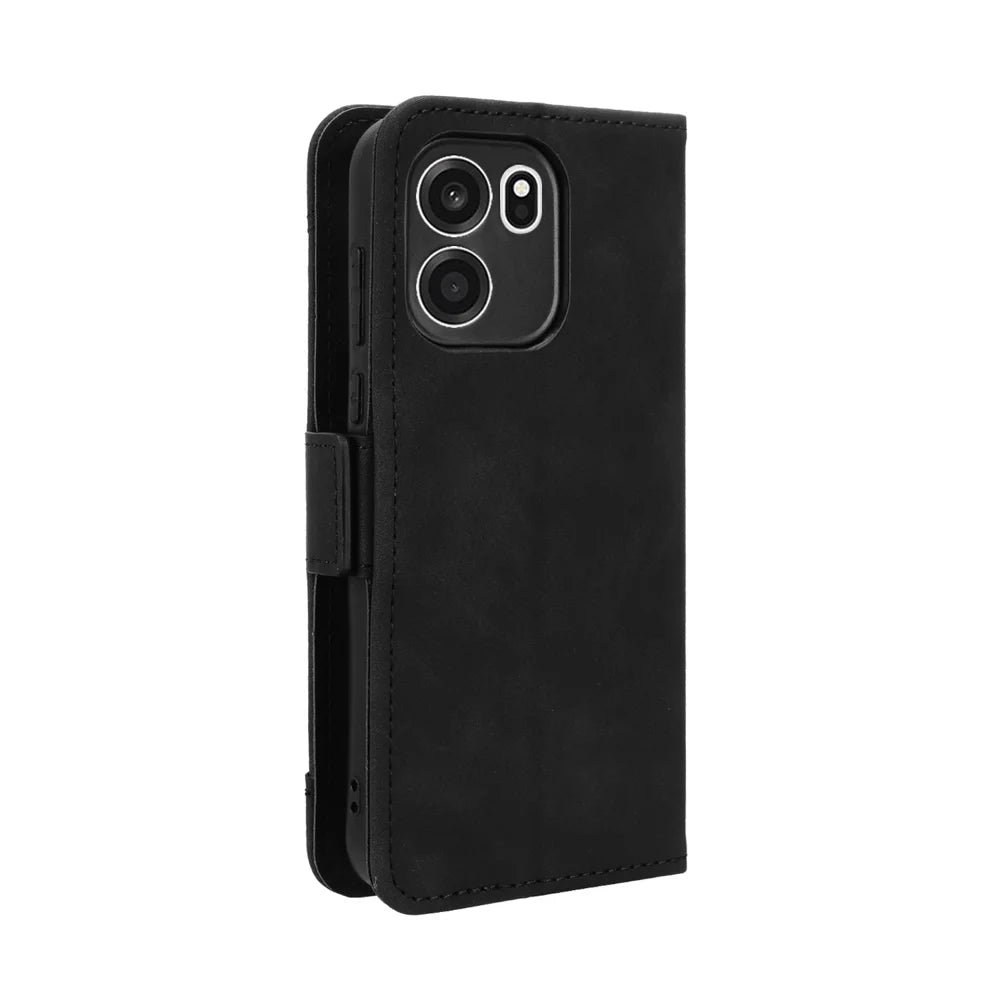 For OnePlus Nord CE6 5G / Turbo 6V 5G Leather Case Phone Wallet Cover with Multiple Card Slots - Black - 7