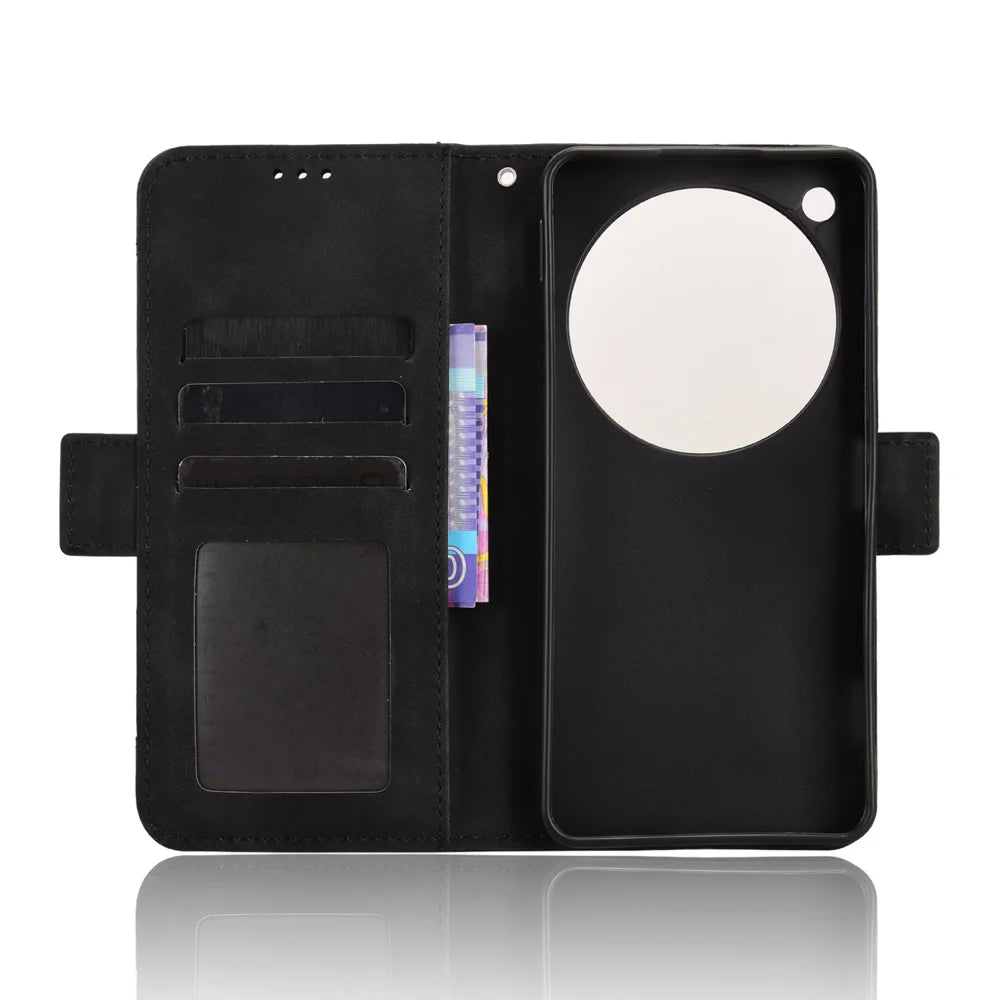 For ZTE nubia Focus 2 Ultra 5G Leather Case Phone Wallet Cover with Multiple Card Slots - Black - 4
