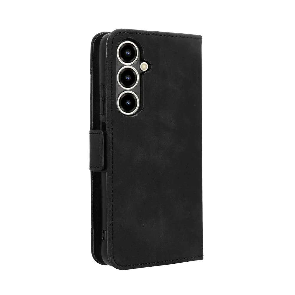 For ZTE nubia V80 Max 4G Leather Case Phone Wallet Cover with Multiple Card Slots - Black - 7