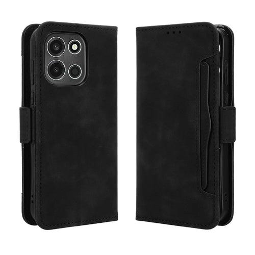 For OnePlus Turbo 6 5G / Nord 6 5G Leather Case Phone Wallet Cover with Multiple Card Slots - Black - 1