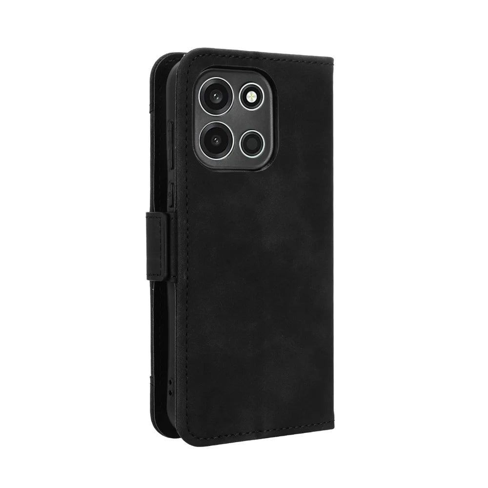 For OnePlus Turbo 6 5G / Nord 6 5G Leather Case Phone Wallet Cover with Multiple Card Slots - Black - 7