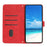 For TECNO Spark 9 Pro 4G Skin-Touch PU Leather Folio Flip Cove Imprinted Heart Shape Stand Function Wallet Phone Case with Strap -  Red - 2