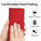 For TECNO Spark 9 Pro 4G Skin-Touch PU Leather Folio Flip Cove Imprinted Heart Shape Stand Function Wallet Phone Case with Strap -  Red - 7