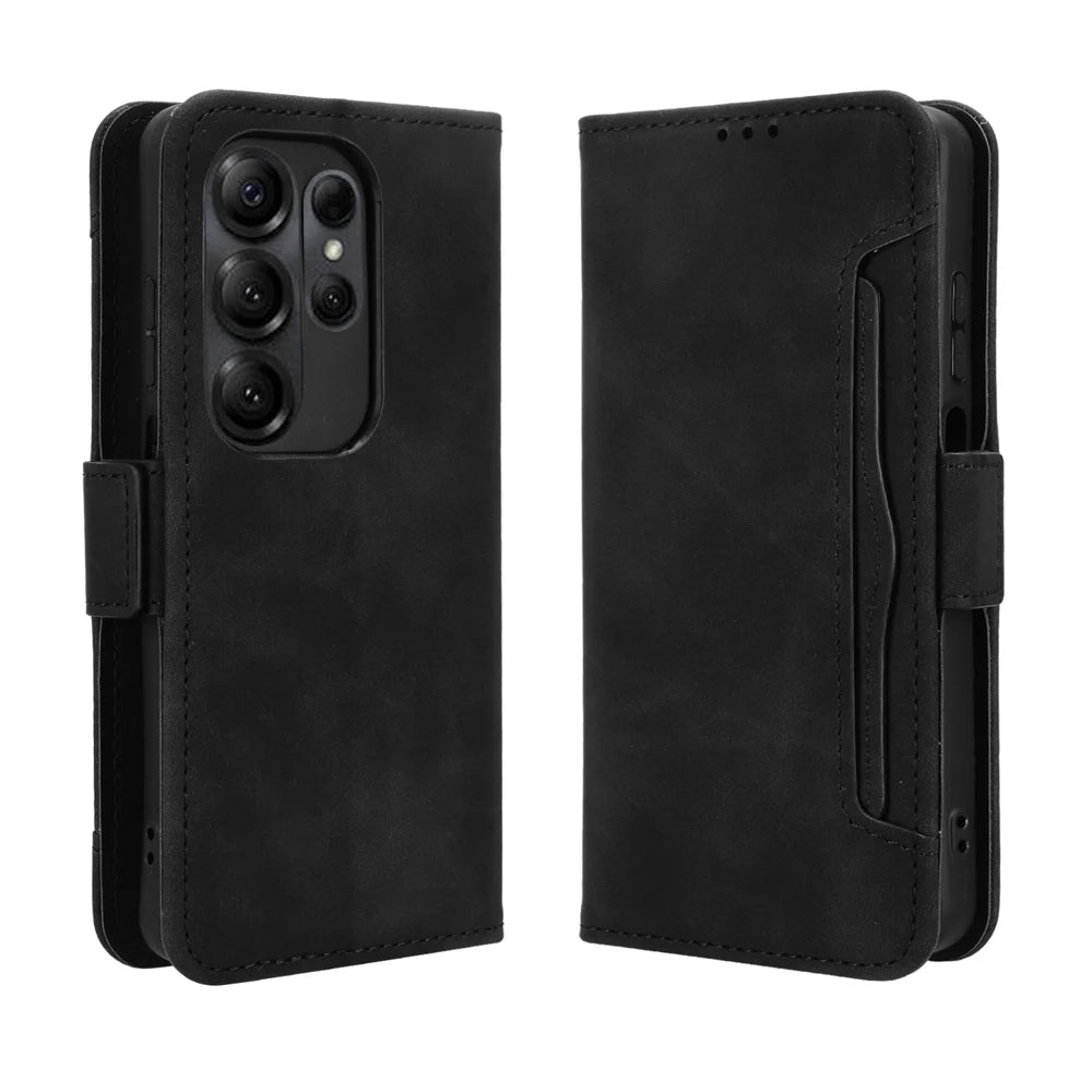 For Doogee Note 56X Leather Case Phone Wallet Cover with Multiple Card Slots - Black - 1
