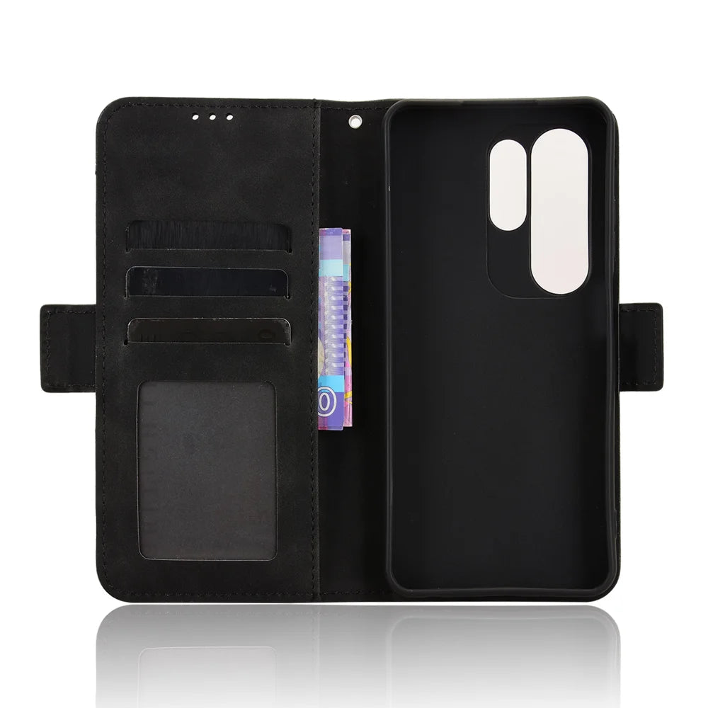 For Doogee Note 56X Leather Case Phone Wallet Cover with Multiple Card Slots - Black - 4