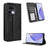 For Realme 16 Pro 5G Leather Case Wallet Stand Retro Texture Phone Cover - Black - 1