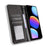 For ZTE nubia V80 Max 4G Leather Case Wallet Stand Retro Texture Phone Cover - Black - 6