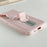 For Samsung Galaxy S24 Magnetic Case Sliding Foldable Kickstand Corrugated PU Leather + PC Phone Cover - Pink - 4