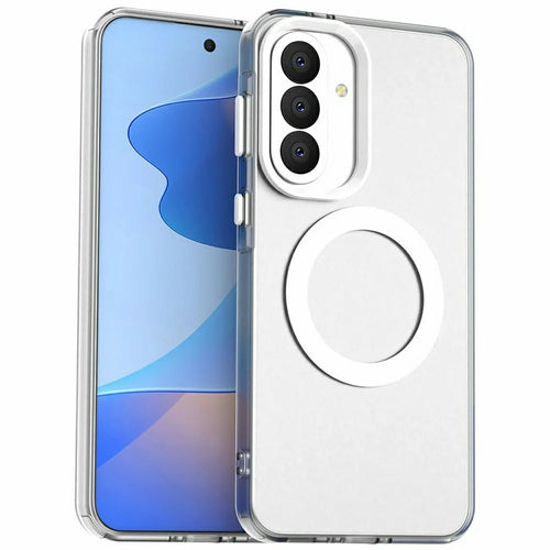 For Samsung Galaxy A37 5G Magnetic Case Anti Drop Hybrid Phone Back Cover - White - 1