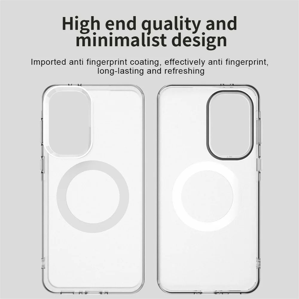 For Samsung Galaxy A37 5G Magnetic Case Anti Drop Hybrid Phone Back Cover - White - 3
