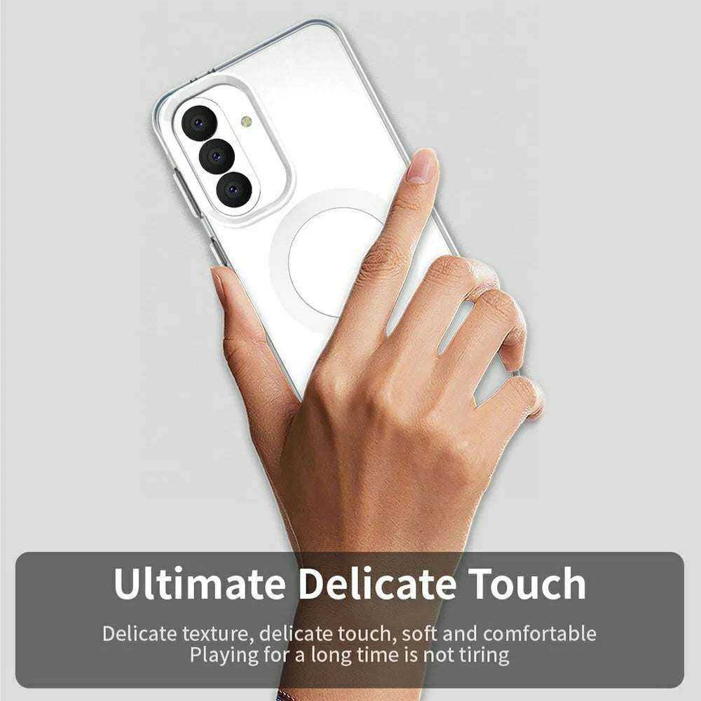 For Samsung Galaxy A37 5G Magnetic Case Anti Drop Hybrid Phone Back Cover - White - 4