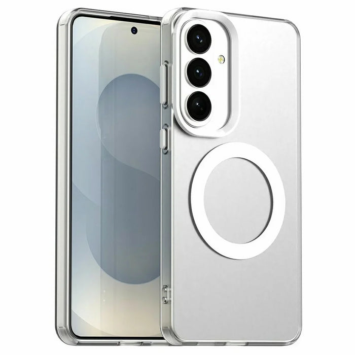 For Samsung Galaxy S26+ Magnetic Case Anti Drop Hybrid Phone Back Cover - Silver - 1