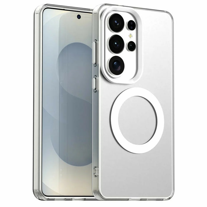 For Samsung Galaxy S26 Ultra Magnetic Case Anti Drop Hybrid Phone Back Cover - White - 1