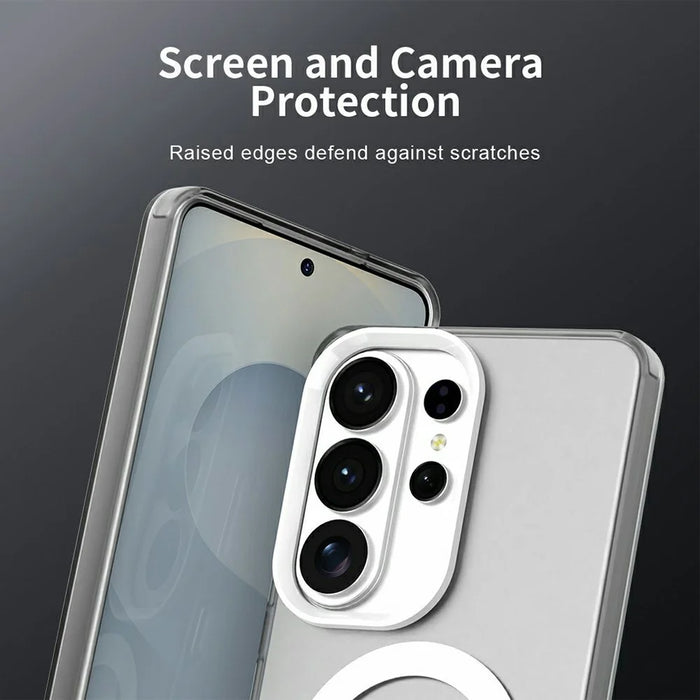 For Samsung Galaxy S26 Ultra Magnetic Case Anti Drop Hybrid Phone Back Cover - White - 6