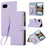 Phone Case For Google Pixel 10a Multi Card Slots Zipper Rhombus Leather Cover with Wrist Strap - Purple - 1