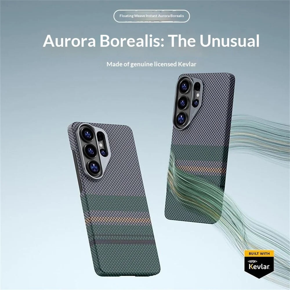 BENKS C1 For Samsung Galaxy S26 Ultra Magnetic Case Aramid Fiber Aurora Flow Woven Phone Cover - 3