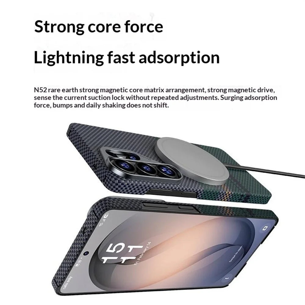 BENKS C1 For Samsung Galaxy S26 Ultra Magnetic Case Aramid Fiber Aurora Flow Woven Phone Cover - 7