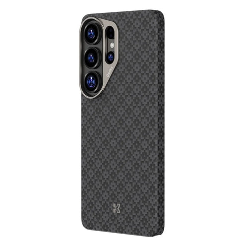BENKS C1 For Samsung Galaxy S26 Ultra Magnetic Case Aramid Fiber Diamond Texture Woven Phone Cover - Black - 1