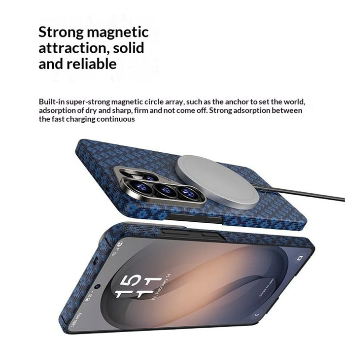 BENKS For Samsung Galaxy S26 Ultra Magnetic Case Aramid Fiber Phone Cover - Blue - 6