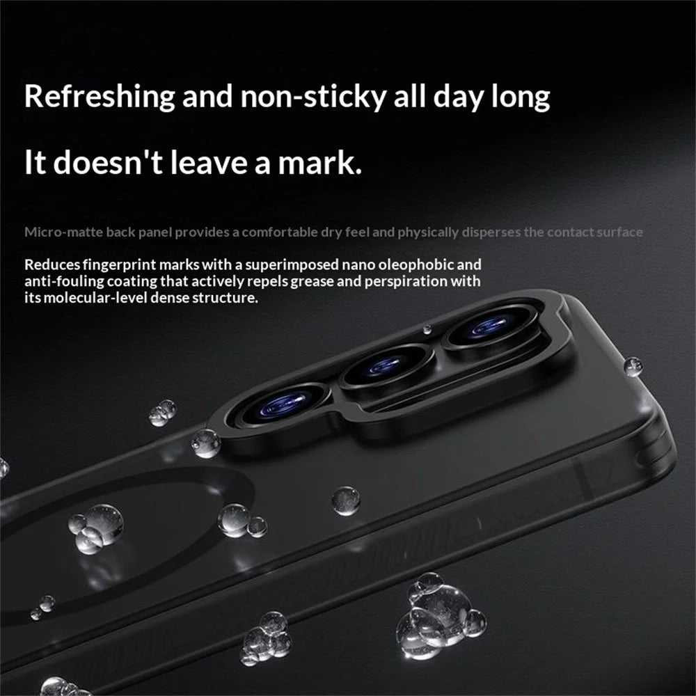 BENKS For Samsung Galaxy S26 Ultra Magnetic Case PC + TPU Matte Phone Cover - Black - 3