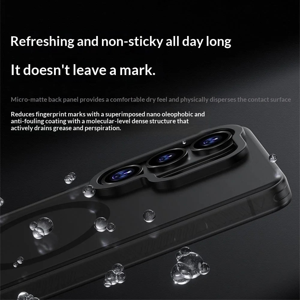 BENKS For Samsung Galaxy S26+ Magnetic Case PC + TPU Matte Phone Cover - White - 3