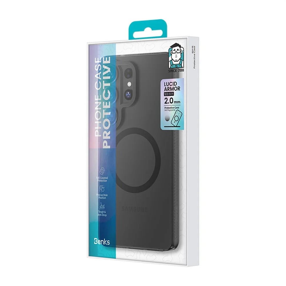 BENKS For Samsung Galaxy S26+ Magnetic Case PC + TPU Matte Phone Cover - White - 7