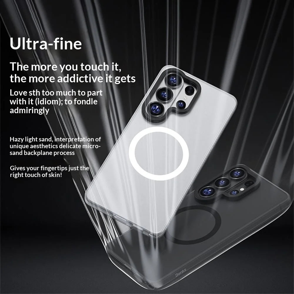 BENKS For Samsung Galaxy S26 Magnetic Case PC + TPU Matte Phone Cover - Black - 6
