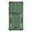 For Samsung Galaxy S25 Ultra Case Slide Lens Shield PC + TPU Kickstand Phone Cover - Green - 2
