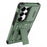 For Samsung Galaxy S25 Ultra Case Slide Lens Shield PC + TPU Kickstand Phone Cover - Green - 4