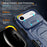 For iPhone Air Case Slide Lens Shield PC + TPU Kickstand Phone Cover - Blue - 7