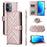 For vivo Y31d 4G  /  Y500i 5G Leather Case Stand Wallet Phone Cover with Shoulder  /  Wrist Strap - Pink - 1