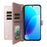 For vivo Y31d 4G  /  Y500i 5G Leather Case Stand Wallet Phone Cover with Shoulder  /  Wrist Strap - Pink - 2