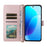 For vivo Y31d 4G  /  Y500i 5G Leather Case Stand Wallet Phone Cover with Shoulder  /  Wrist Strap - Pink - 3