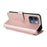 For vivo Y31d 4G  /  Y500i 5G Leather Case Stand Wallet Phone Cover with Shoulder  /  Wrist Strap - Pink - 6