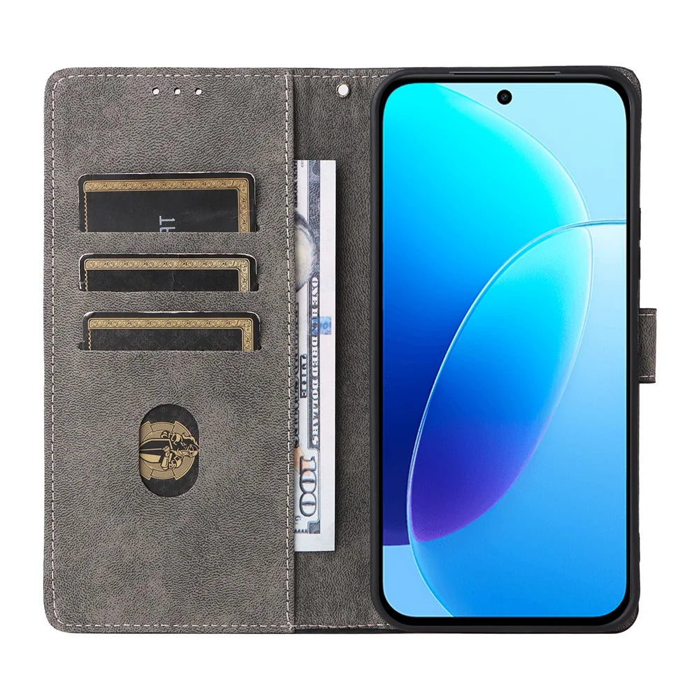 Phone Case For vivo Y31d 4G  /  Y500i 5G Wallet RFID Blocking PU Leather Phone Cover Stand with Strap - Black - 2