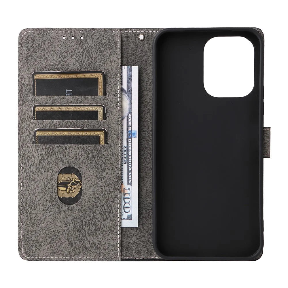 Phone Case For vivo Y31d 4G  /  Y500i 5G Wallet RFID Blocking PU Leather Phone Cover Stand with Strap - Black - 5