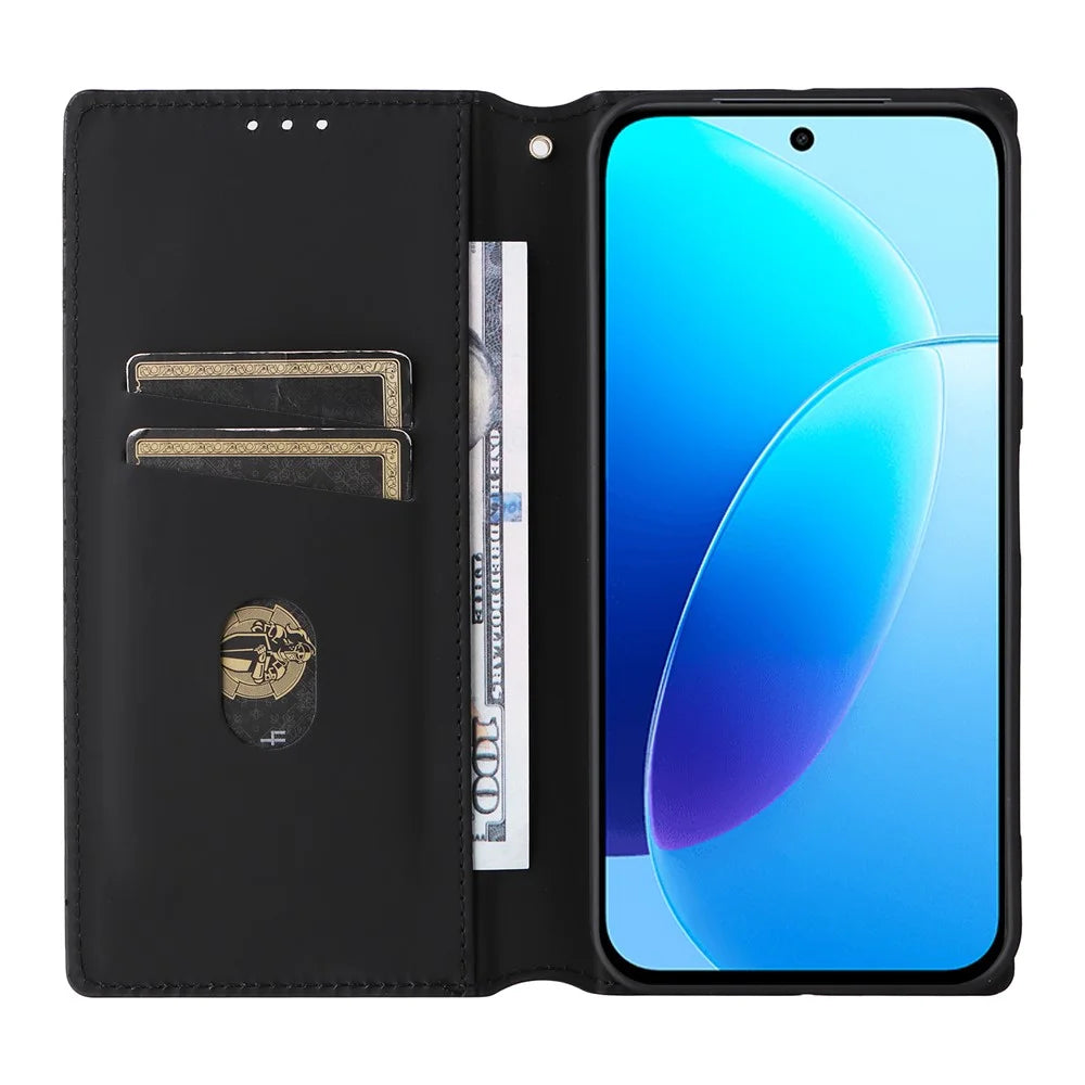 Phone Case for vivo Y31d 4G  /  Y500i 5G Wallet Rhombus Imprinted PU Leather Phone Cover - Silver - 2