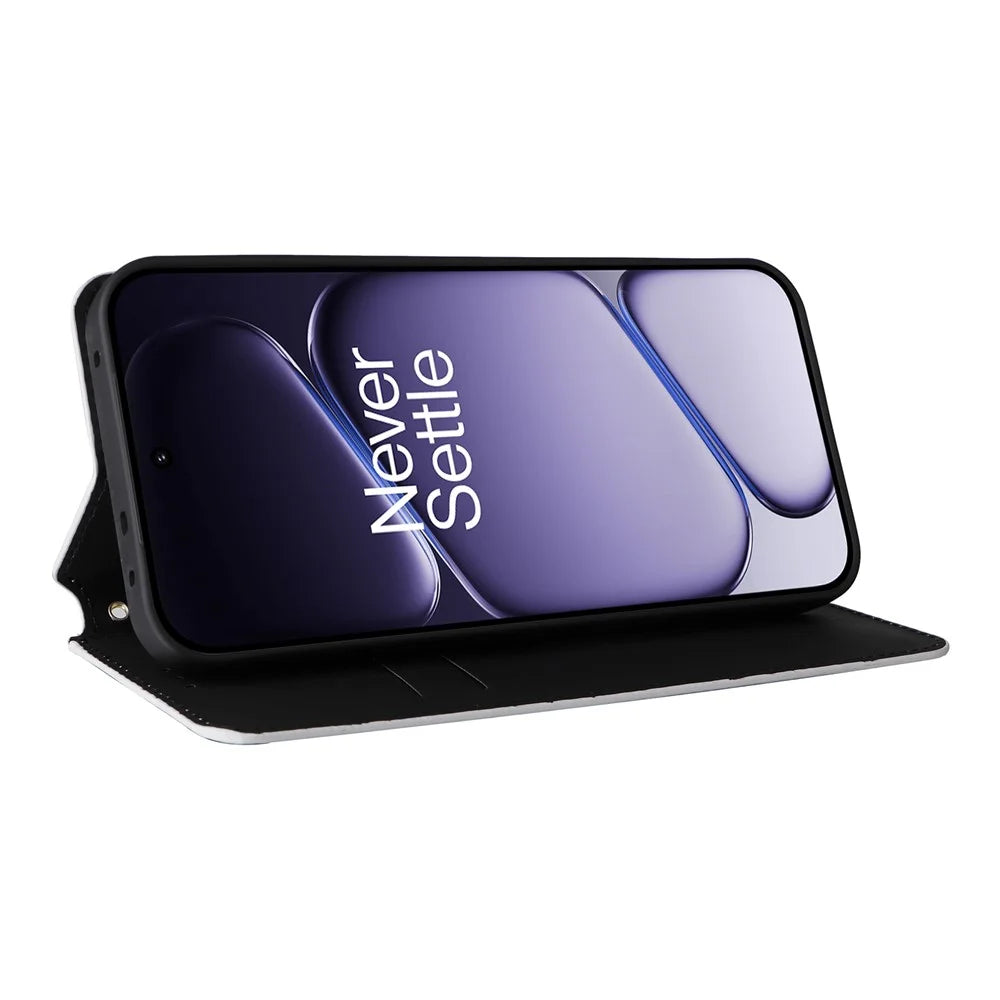 Phone Case for OnePlus Nord CE6 5G / Nord 6 5G / Turbo 6V 5G / Turbo 6 5G Wallet Rhombus Imprinted PU Leather Phone Cover - Silver - 3