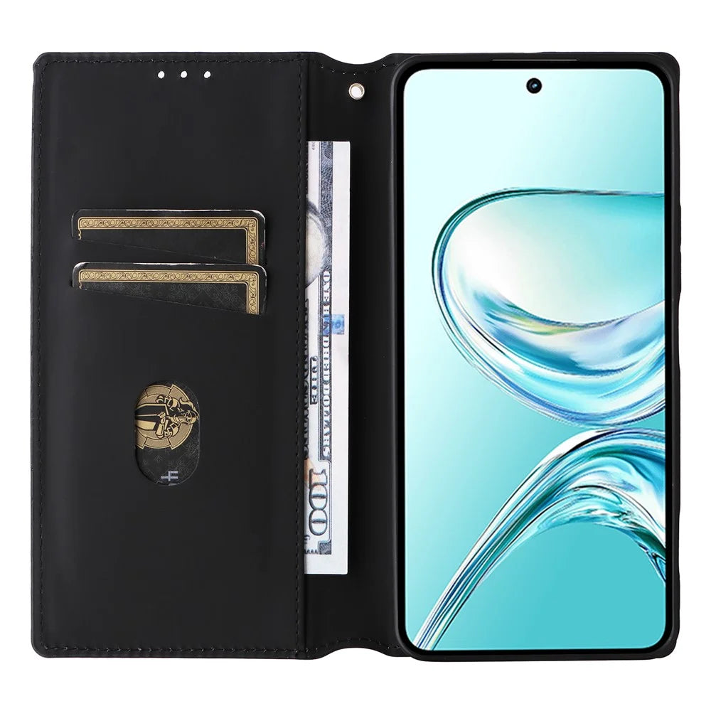 For ZTE nubia Focus 2 Ultra 5G Case Wallet Rhombus Imprinted PU Leather Phone Cover - Silver - 2