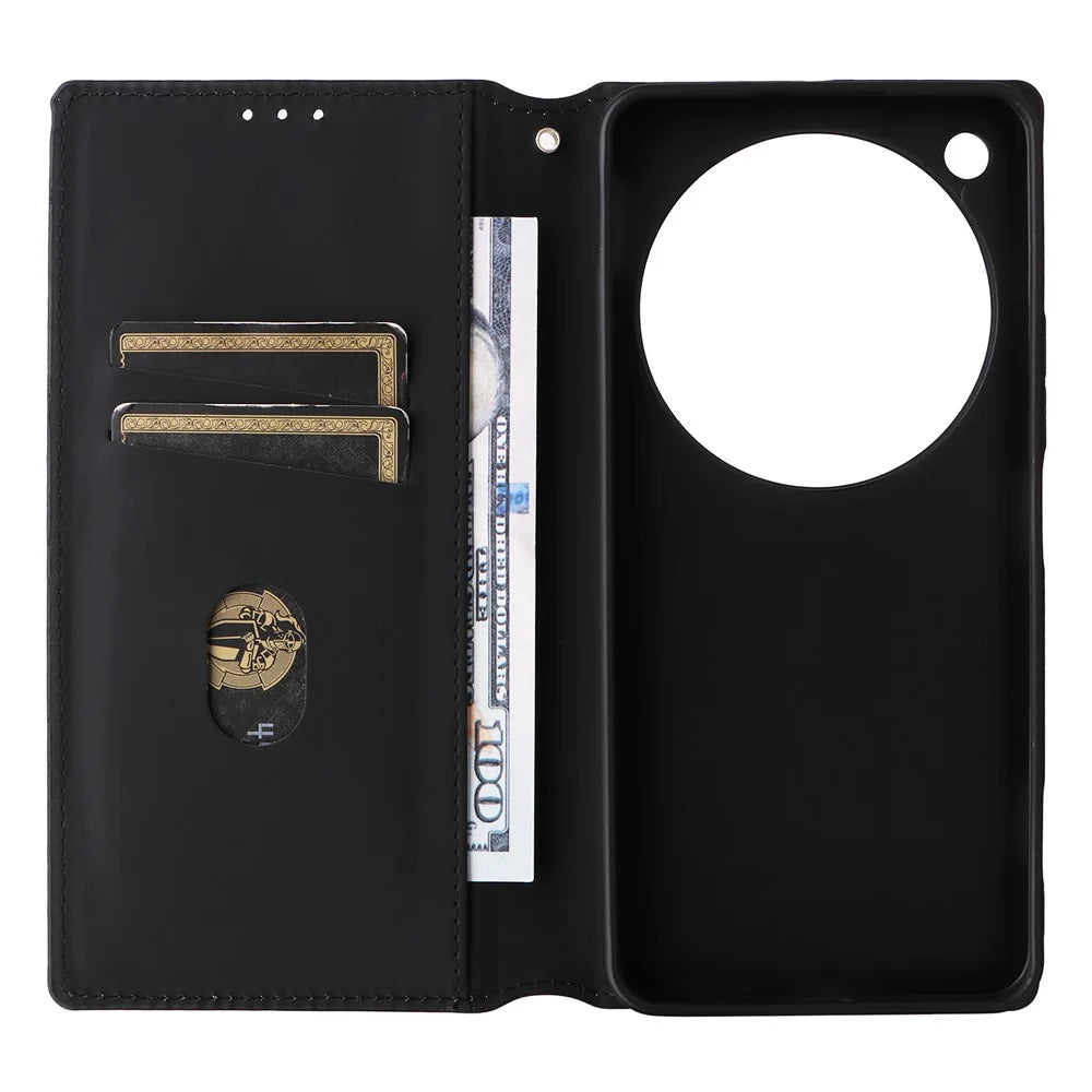 For ZTE nubia Focus 2 Ultra 5G Case Wallet Rhombus Imprinted PU Leather Phone Cover - Silver - 5