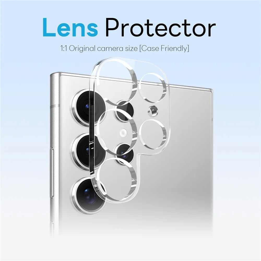 NORTHJO For Samsung Galaxy S24 Ultra Magnetic Case PC + TPU Phone Cover Set with Front Screen Protector + Lens Film - Transparent - 4