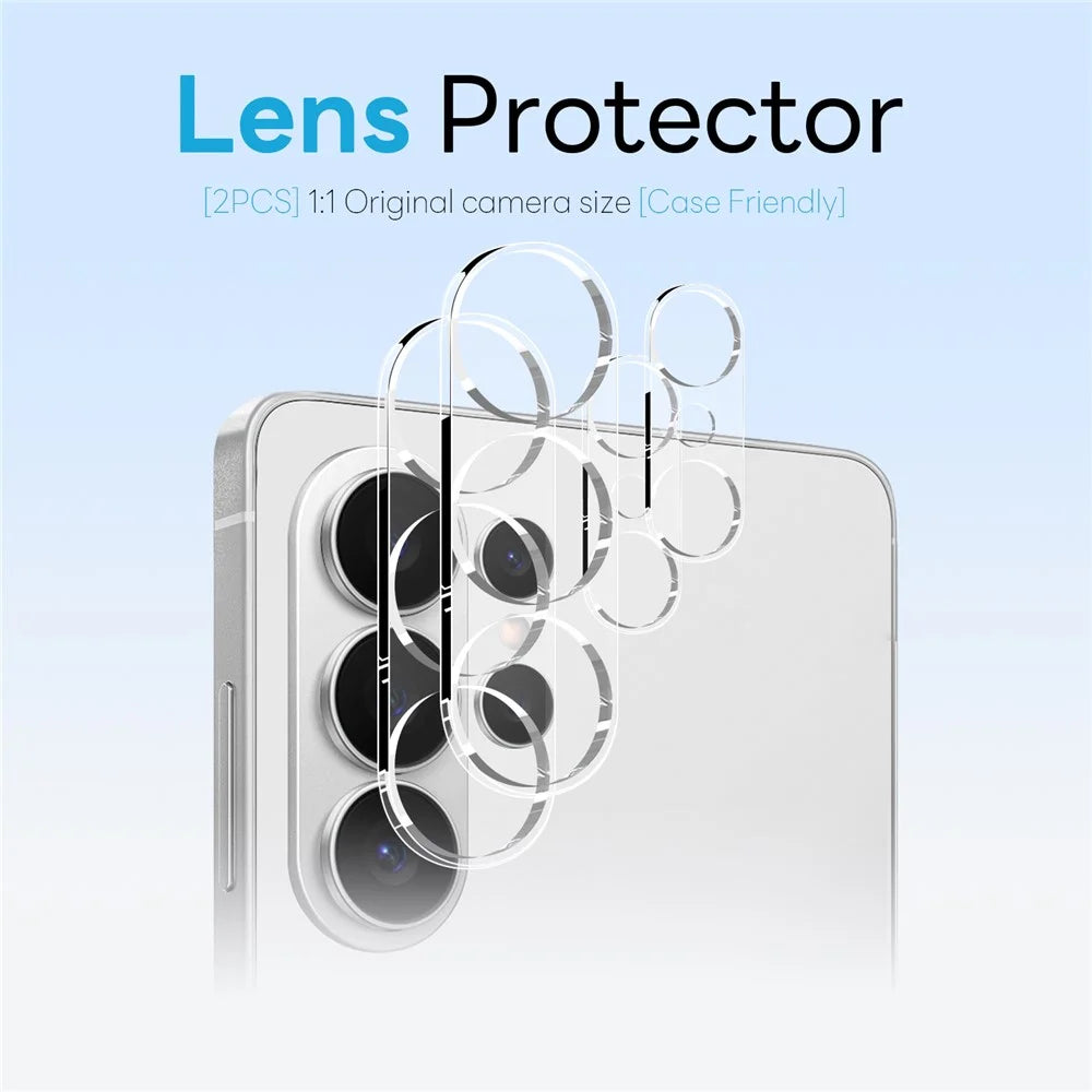 NORTHJO 5 in 1 Set for Samsung Galaxy S26 Ultra Magnetic Case PC + TPU Phone Cover with 2 Front Screen Protector (Support Fingerprint Unlock) + 2 Lens Film - Transparent - 4