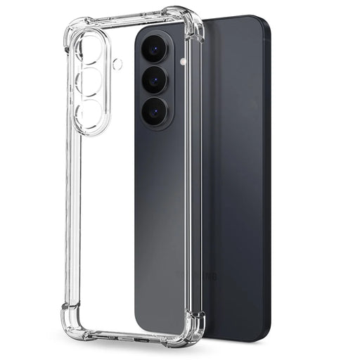NORTHJO For Samsung Galaxy S26+ Case Shockproof TPU Clear Phone Cover with Tempered Glass Support Fingerprint Unlock - Transparent - 2