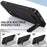 WANLONFENG For iPhone 17 Magnetic Case  QT Series Kickstand Carbon Fiber Texture PC TPU Phone Cover - Black - 4